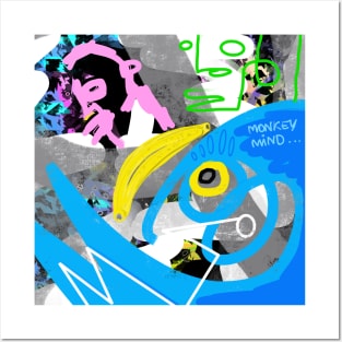 MONKNEY MIND Posters and Art